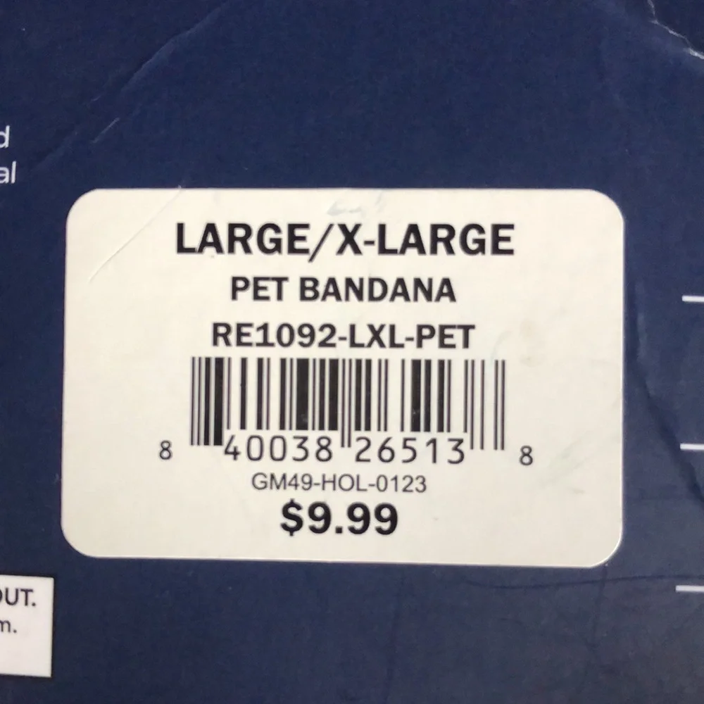 NWT Reebok Red RUN Dog Snap on Bandana L XL